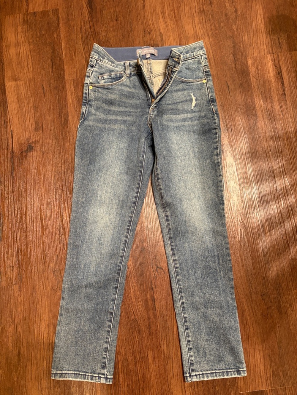 Wit & Wisdom Stretch Skinny Crop absolution blue Jeans women Size 0